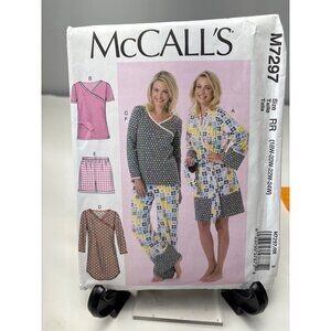 McCalls M7297 Sewing Pattern Pajama Robe Sleepwear Size 18W-20W-22W-24W Uncut